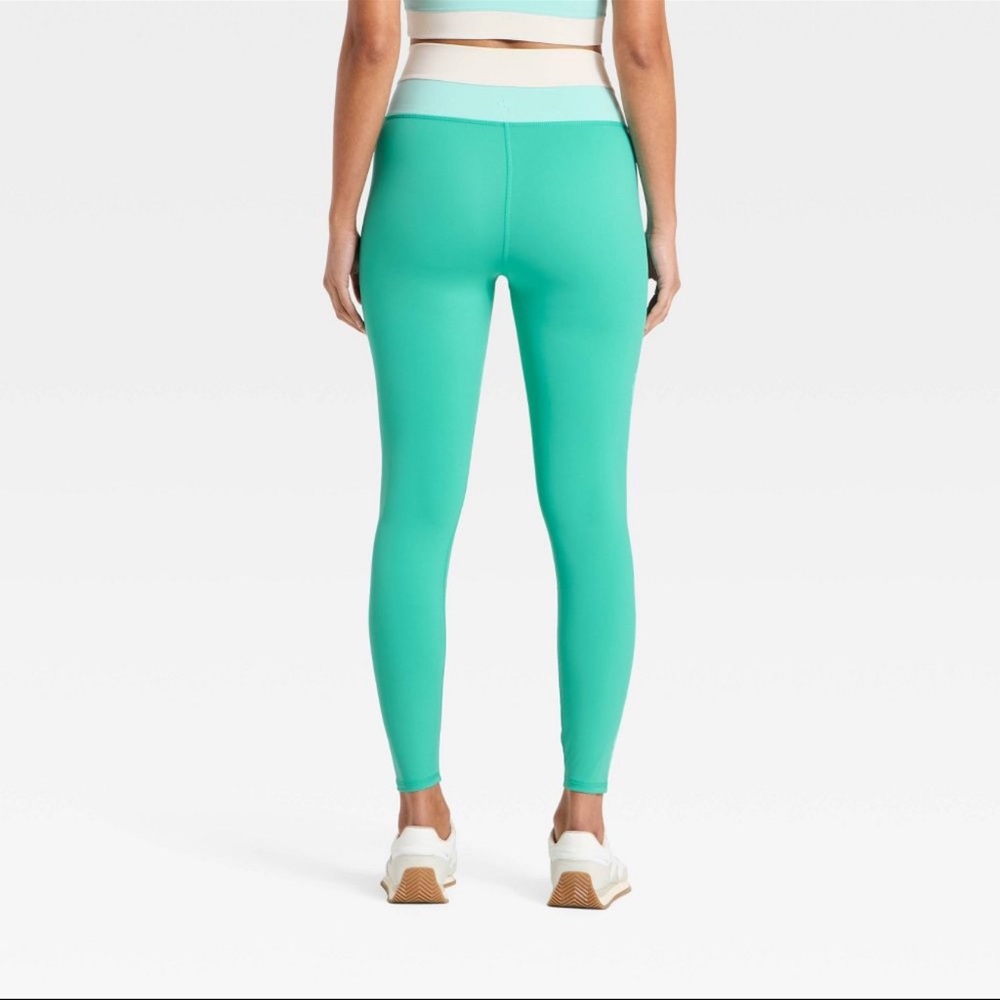 Women's High-Rise Colorblocked Leggings - JoyLab - Green - All Sizes - Picture 2 of 15